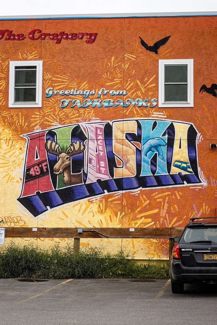 Colorful mural on a building