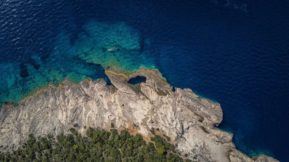 Dragon Eye in Dugi Otok from above