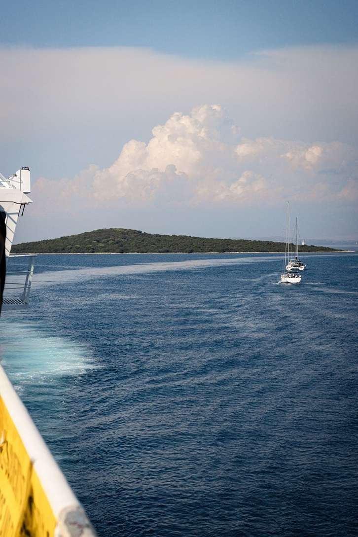 On the ferry in Croatia