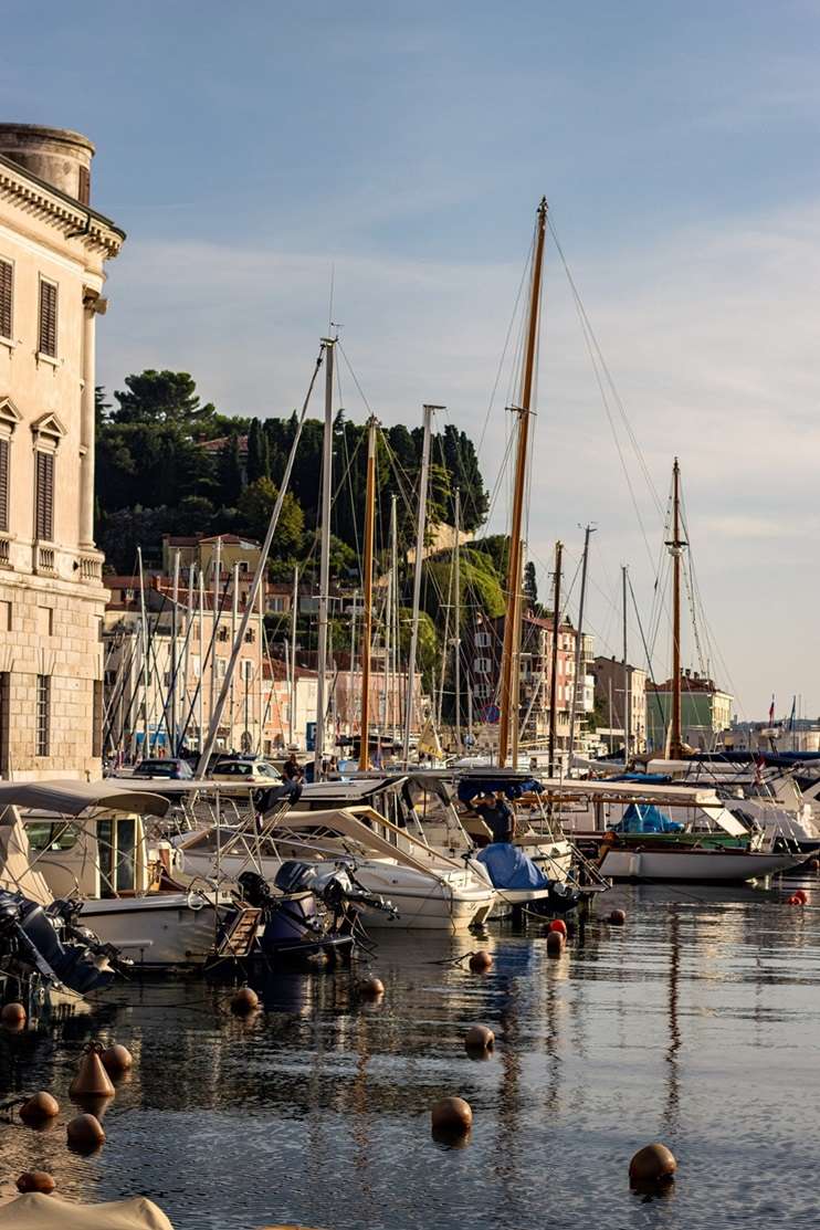 Boats in the harbour of Piran