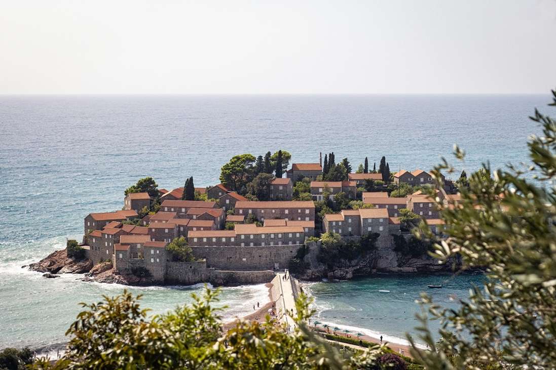 A village on an island