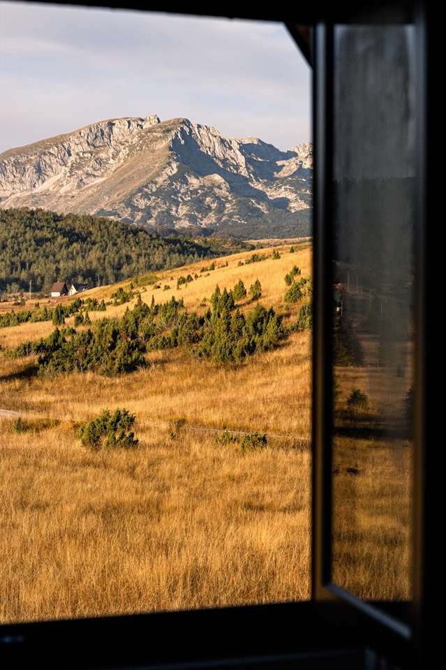 View of Durmitor National Park through the window