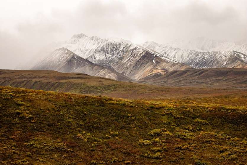 Snow-covered mountains