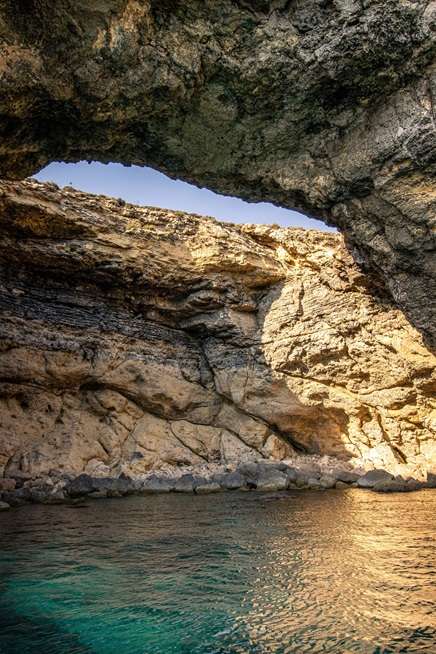 Sea Cave at the Blue Lagoon in Malta 2-week Namibia itinerary