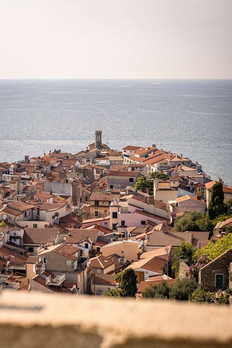 View of the old town of Piran