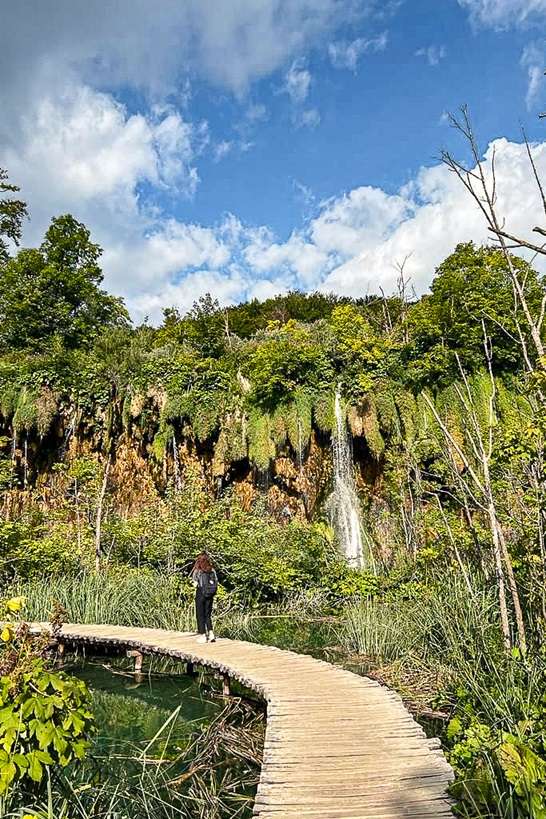 A boardwalk at Plitvice Lakes National Park