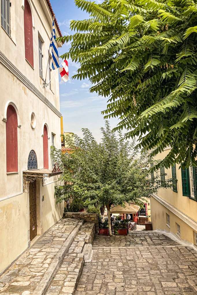 Small street in Athens 2-week Namibia itinerary