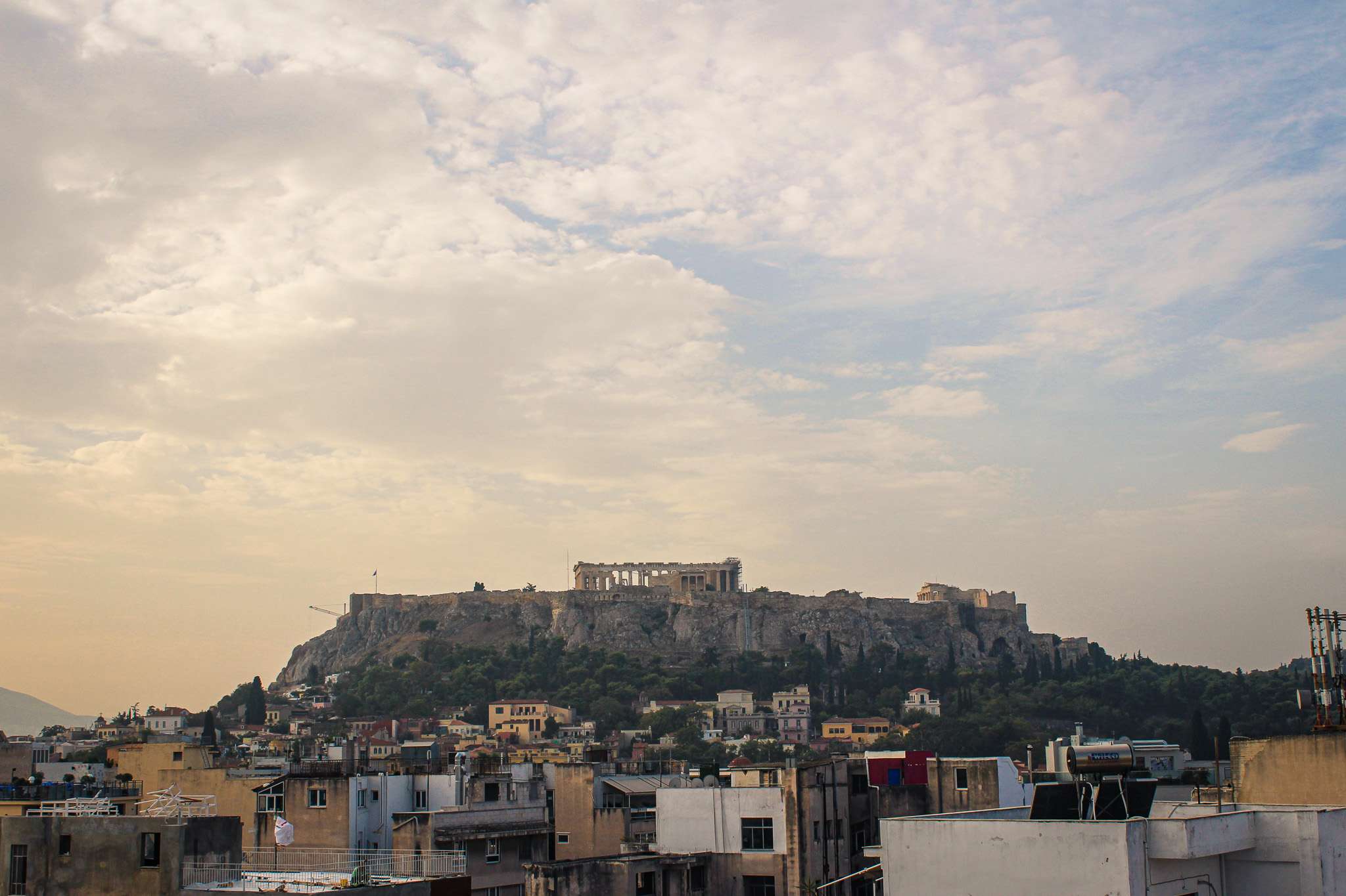 View of the Acropolis in Athens